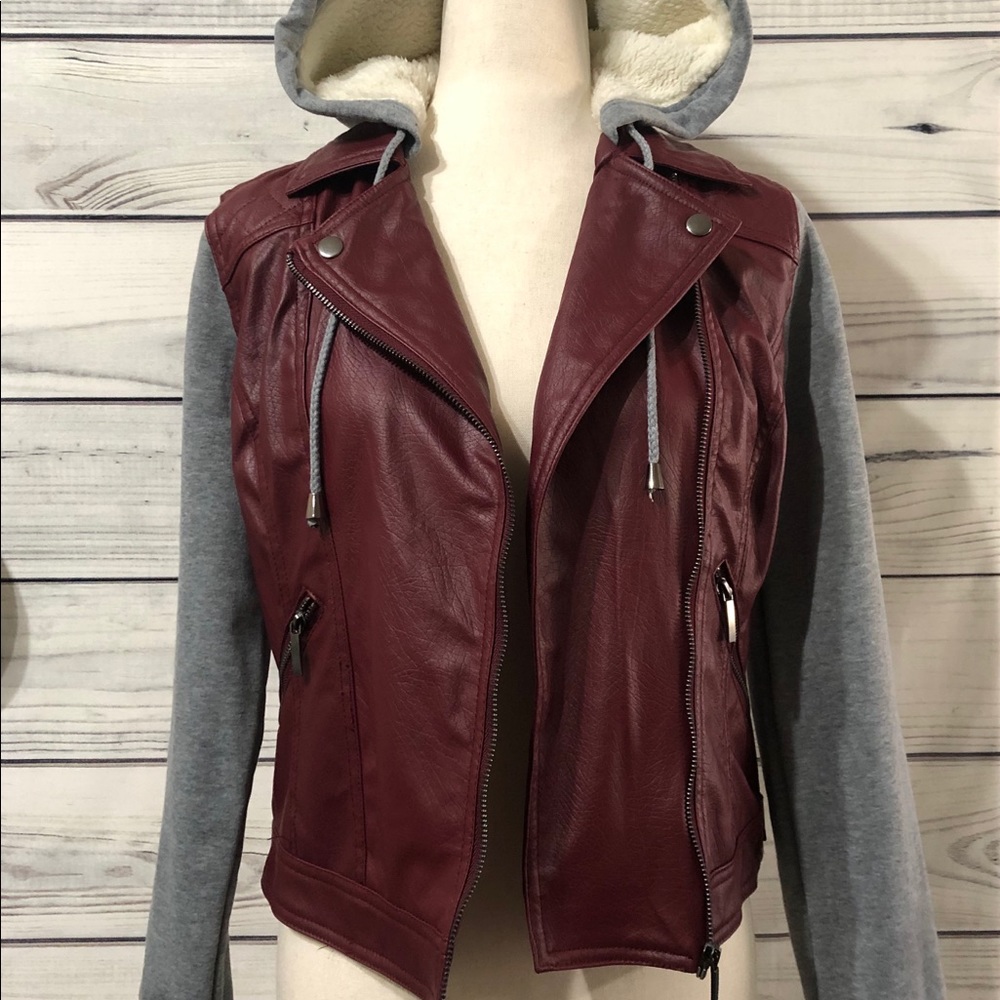 YOKI Faux Leather Jacket